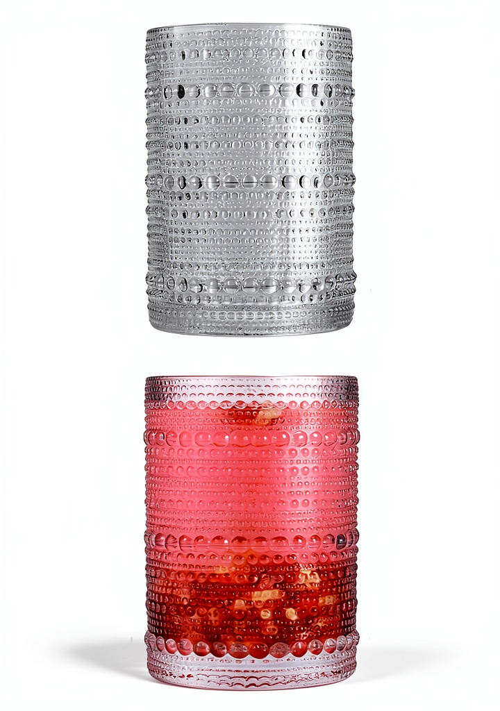 Dingerjar Hobnail Glassware Set of 6 drinking glasses