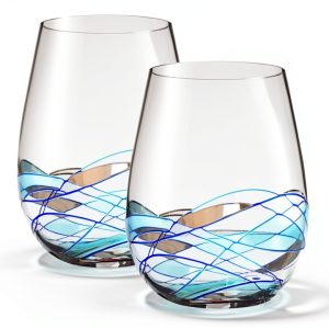 Red Wine Glasses Bezrat Stemless 18oz Dishwasher-0