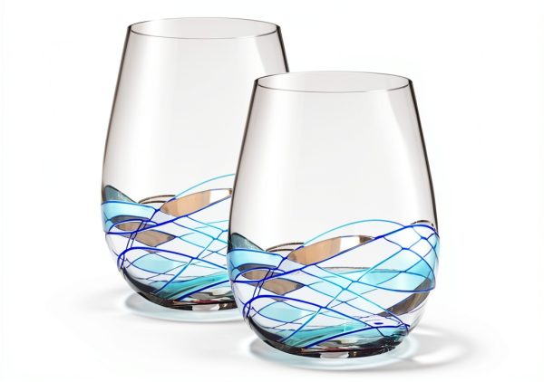 Red Wine Glasses Bezrat Stemless 18oz Dishwasher-0