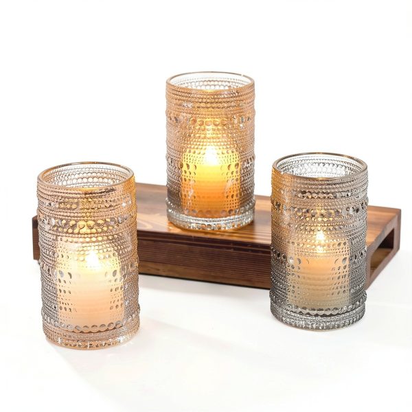 Moretoes Vintage Hobnail Drinking Glasses Set-6