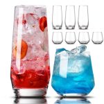 Mfacoy 8-Piece Glass Set Lead-Free Modern Wine Glasses-0