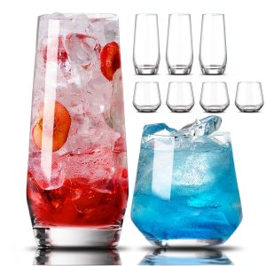 Mfacoy 8-Piece Glass Set Lead-Free Modern Wine Glasses-0