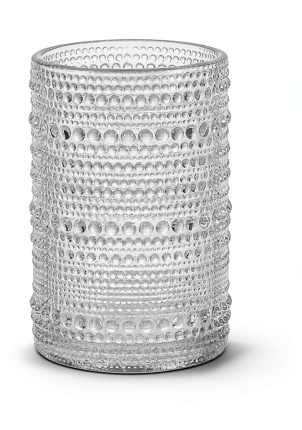 Dingerjar Hobnail Glassware Set of 6 Drinking Glasses-1
