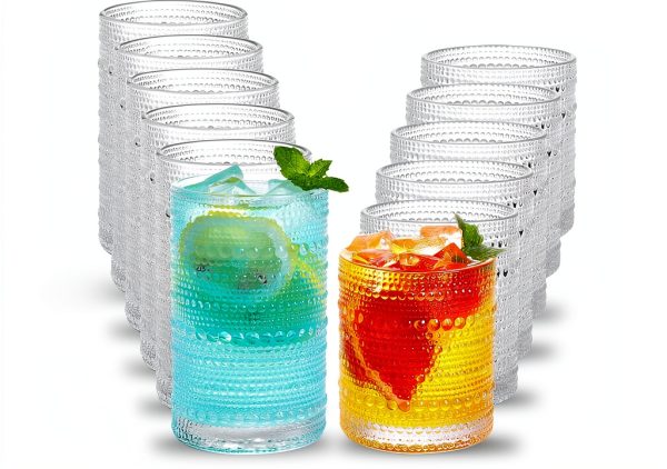 Moretoes Vintage Drinking Glass Set BPA Free-0