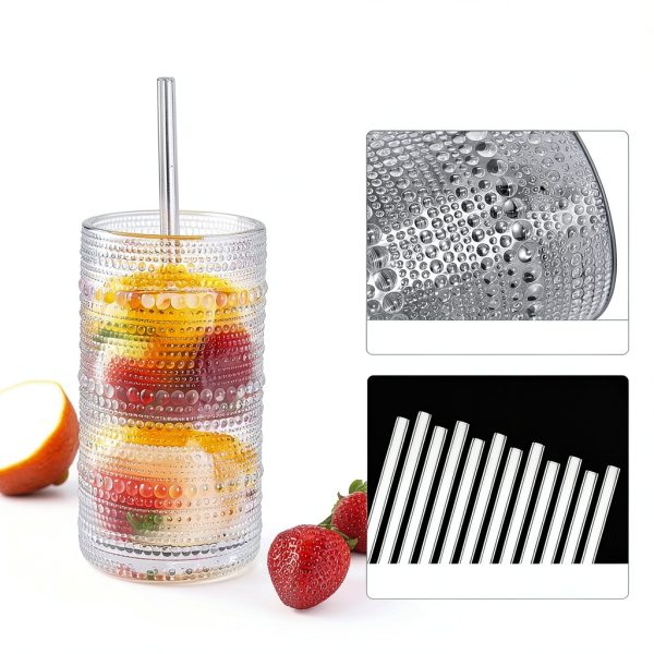 Hobnail Drinking Glasses Dingerjar 16oz Set-2