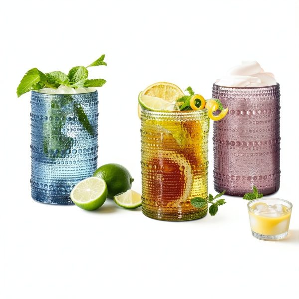 FULGNU 15 oz Glass Tumbler Set for Home-5