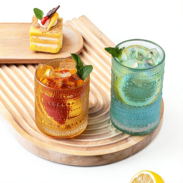 Moretoes Vintage Drinking Glass Set BPA Free-6