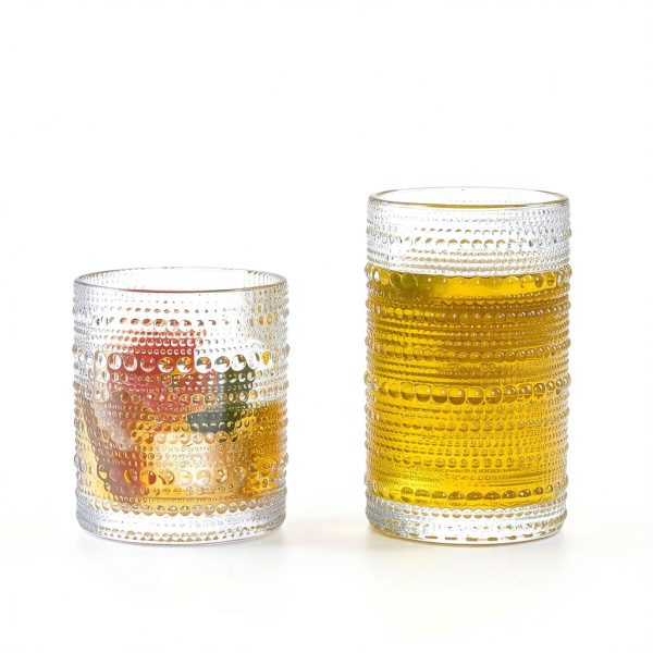 Moretoes Vintage Drinking Glass Set BPA Free-3