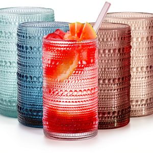 FULGNU 15 oz Glass Tumbler Set for Home-0