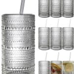 Hobnail Drinking Glasses Dingerjar 16oz Set-0
