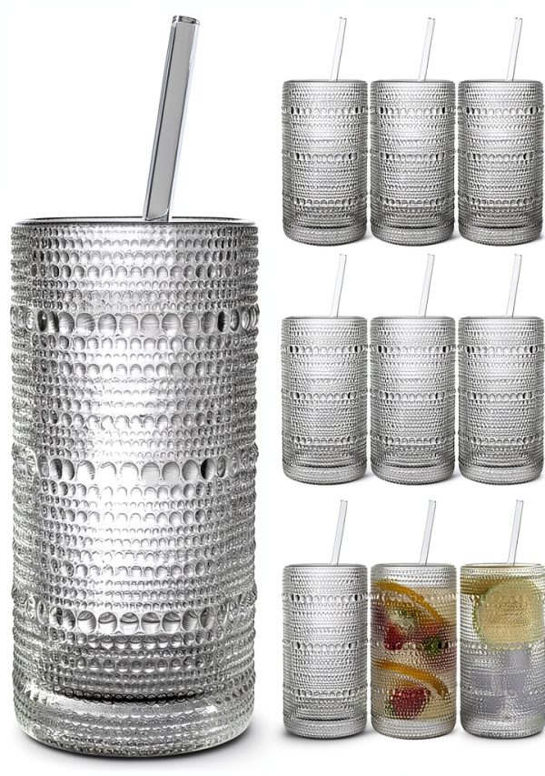 Hobnail Drinking Glasses Dingerjar 16oz Set-0