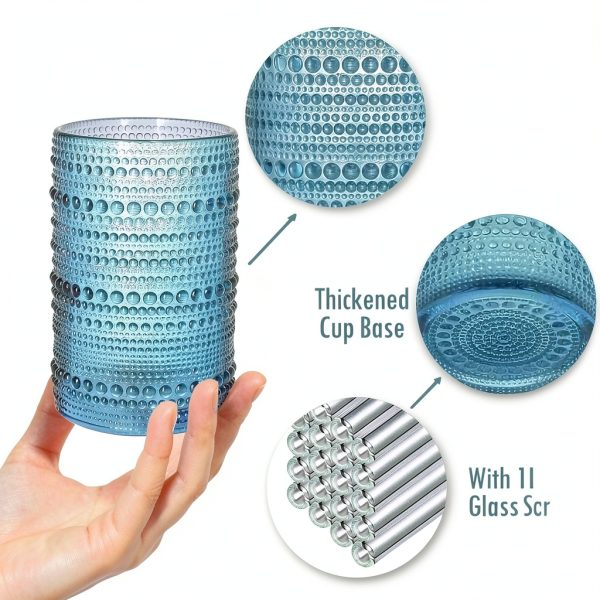 FULGNU DeepBlue Glass Cups Set-4