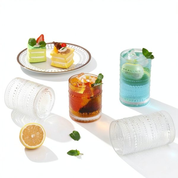 Moretoes Vintage Drinking Glass Set BPA Free-4