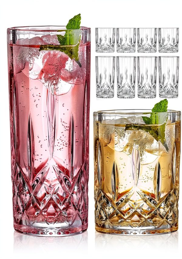 Clear Cocktail Set Qipecedm Drinkware Lead Free-0