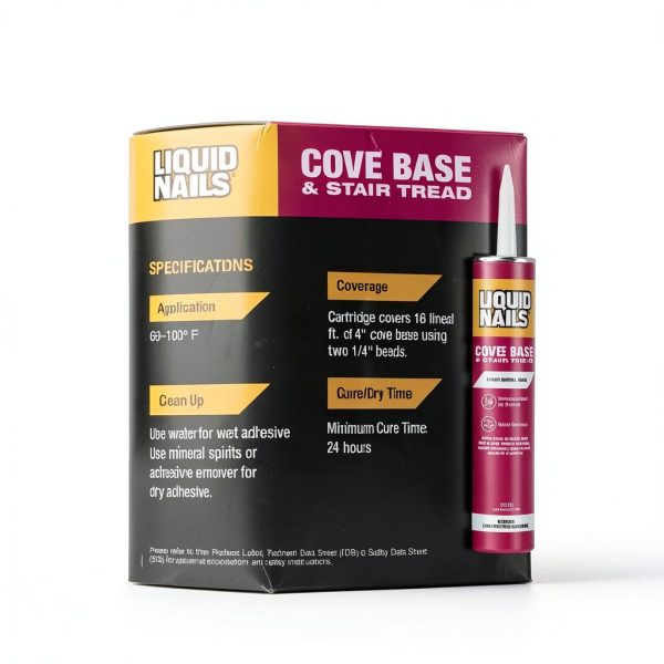 Liquid Nails CB-10 Cove Base and Stair Tread Adhesive 10oz Cartridge-4