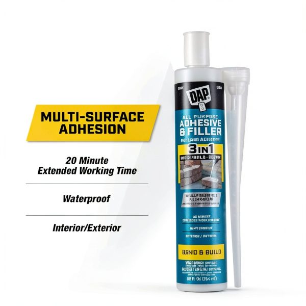 DAP All Purpose Adhesive and Filler Gray 8.6 Oz Epoxy Waterproof-1